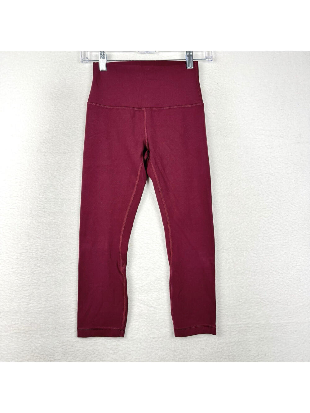 Lululemon High Rise Size ~2 Leggings Yoga Pants Dark Red Maroon 20" Inseam